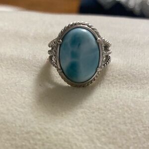 Stunning Silver Ring with Blue Stone